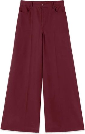 Oltre Straight Broeken - Dames - Wijde Broeken - Rood - 4XL - Broeken