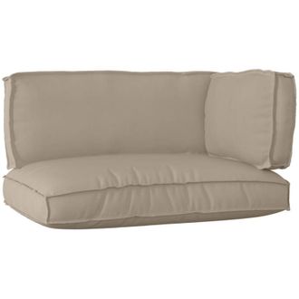 vidaXL 3 Piece Pallet Cushion Set Taupe Oxford Fabric vidaXL