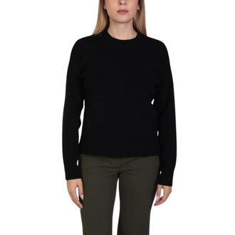 Marella Rondgebreide top - Dames - Ronde hals truien - Zwart - L - Truien & Vesten