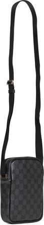 Gucci Mens Mini Bag Essence Classic Black Leather Lambskin Messenger