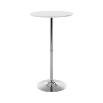 Clp Mesa alta redonda para 4 personas en madera blanco