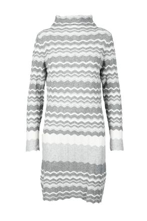 Rocco Ragni Merino Wool Dress White/Grey
