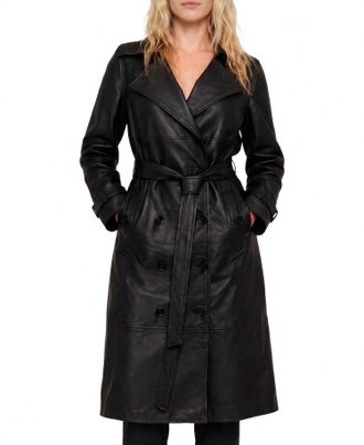 Frye Soho Trench Coat In Black