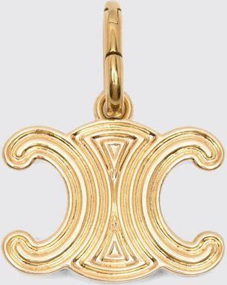 Celine Ciondolo monogramma Triomphe in ottone con finitura bicolore oro e argento
