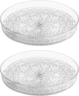 iDesign 9-Inch Plastic Lazy Susan Organizer for Bathroom - Set of 2 - Clear at Nordstrom