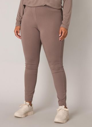 Base Level Curvy Treggings BASE LEVEL CURVY, Damen, Gr. 54 (56), N-Gr, grau (schwarz taupe), Web, Obermaterial: 65% Viskose, 30% Nylon, 5% Elasthan, unifarben, regular