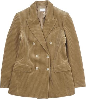 P.A.R.O.S.H. Double-Breasted Blazer - Dames - Blazers - Beige - S - Katoen - Jassen