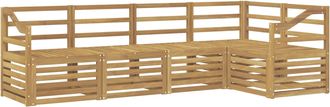vidaXL Conjunto De Sof&aacute;s De Exterior 5 Uds. Blanco Vidaxl