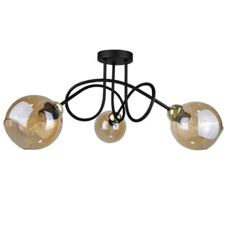 Netlighting Venus Multi Arm Semi Flush Ceiling Light Gold 70cm 3x E27