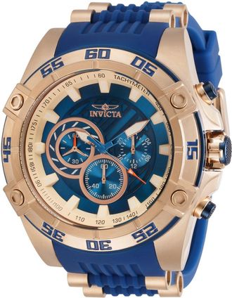 Invicta Speedway 30110 Heren Horloge - Quartz Uurwerk - Roestvrij Staal met blauwe Wijzerplaat - 52mm