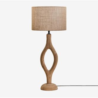 Sklum L&aacute;mpara De Mesa En Madera De Mango Gracia Sklum