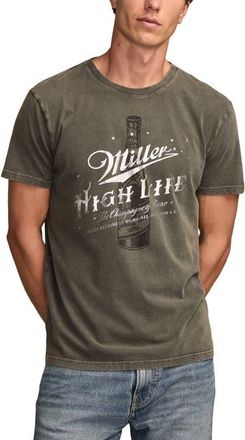 Lucky Brand Miller High Life Graphic T-Shirt in Raven at Nordstrom, Size Small