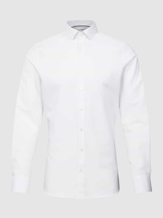 Olymp Level 5 Slim Fit Businesshemd aus Baumwoll-Mix in Weiss, Größe 38
