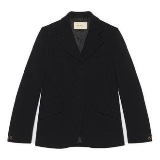 Gucci (WMNS) Gucci Cady Viscose Tailored Jacket Black 619262-ZKR01-1000