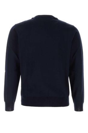Valentino Garavani Mens Midnight Blue Wool Sweater Navy Maglie