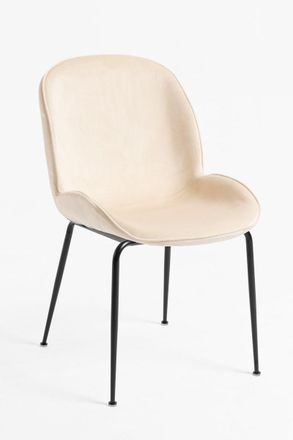 Regalos Miguel Sillas Comedor - Silla Bille Black Terciopelo - Beige