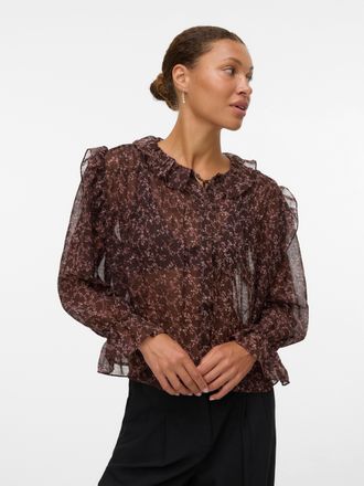 Vero Moda Rüschenbluse »VMPETRA LS SHIRT WVN GA NOOS«