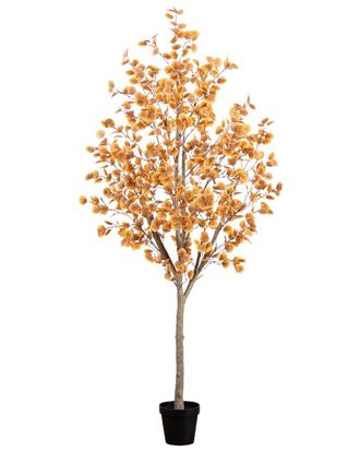 Nearly Natural 8Ft Artificial Autumn Fall Eucalyptus Tree