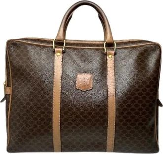 Celine Pre-owned Weekend Bags, female, Brown, Size: ONE SIZE Pre-owned Vintage Leather Weekend Bag