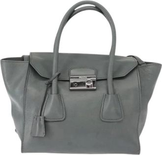 Prada Pre-owned Handbags, female, Gray, Size: ONE SIZE Pre-owned Vintage Handbag