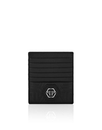Philipp Plein Leather Credit Cards Holder Monogram