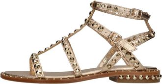 Ash Flat Sandals, female, Yellow, Size: 11 US Flat shoes Golden