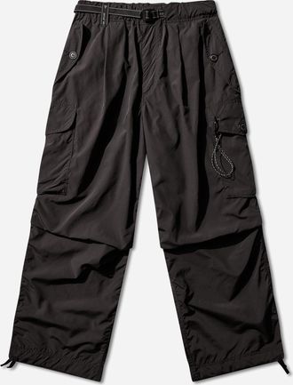 And Wander Men s Oversized Cargo Pants Black