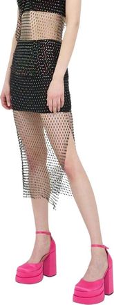 Patrizia Pepe Rokken, Dames, Veelkleurig, XS, Rok met split en kralen