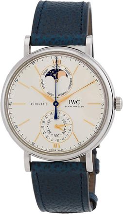 IWC Portofino Complete Calendar Automatic Moon Phase Silver Dial Mens Watch IW359001