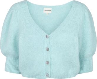 Americandreams Manda Alpaca Cardigan - Dames - Vesten - Groen - S - Wol - Truien & Vesten
