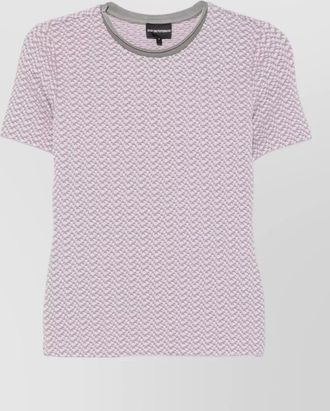 Emporio Armani slim textured short-sleeve crewneck top