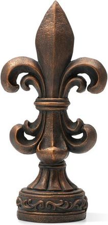 Glitzhome 27.25H MGO Standing Fleur De Lis French Holiness Garden Statue in Brown at Nordstrom, Size Medium