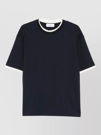 Lardini crew neck t shirt contrast trim design
