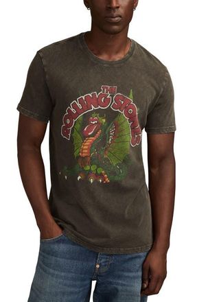 Lucky Brand Rolling Stones Dragon Cotton Graphic T-Shirt in Beluga at Nordstrom, Size Xx-Large