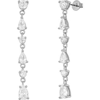 Untamed Petals Taurus Crystal Drop Earrings in Silver at Nordstrom