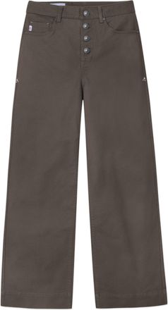 Stio | Womens Rivet Wide Leg Canvas Pant, Size 10 Regular in Cowboy Coffee