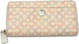 Coach Pre-owned Wallets, female, Beige, Size: ONE SIZE Pre-owned Leather Wallet