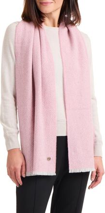 Bruno Magli Herringbone Cashmere Scarf in Pink at Nordstrom Rack