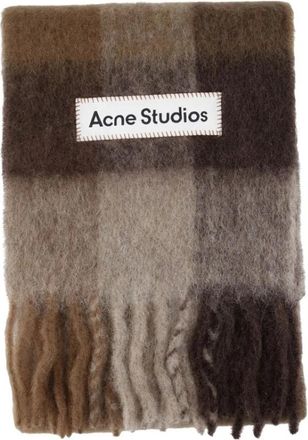 Acne Studios Vally Check Sjaal - unisex - Wintersjaals - Veelkleurig - ONE Size - Wol - Accessoires