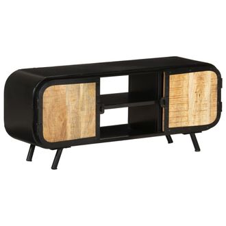vidaXL Vidaxl - Mueble Para Tv De Madera Maciza De Mango Rugosa 110x30x45 Cm