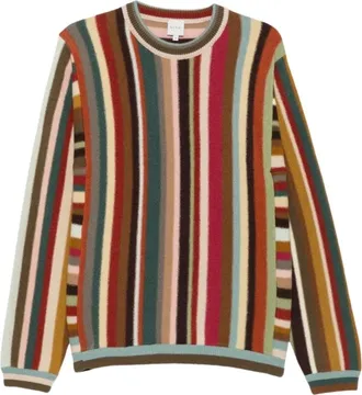 Paul Smith Maglia a V con Strisce - - Knitwear - Uomo - Multicolore - M