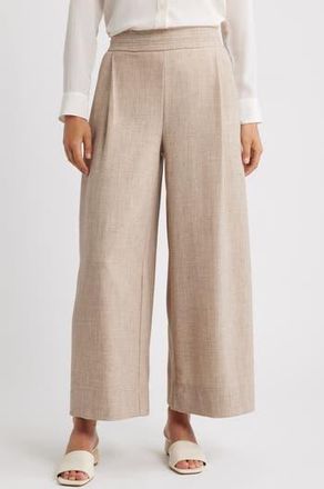 Wit & Wisdom Ultra Skyrise Pleated Wide Leg Pants in Heather Khaki at Nordstrom Rack, Size X-Small