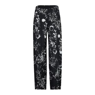 Victoria Beckham Wide Leg Broek met Bloemenprint - Dames - Wijde Broeken - Veelkleurig - 2XS - Broeken