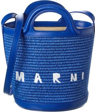 Marni Tropicalia Small Leather-Trim Tote