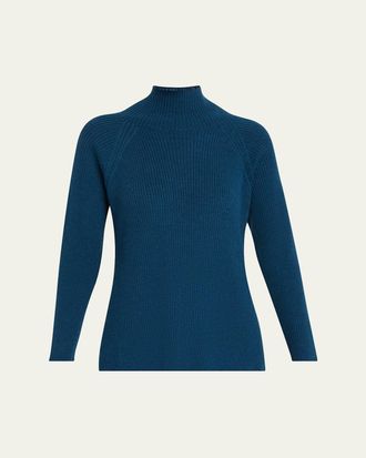 Eileen Fisher Ribbed Merino Wool Turtleneck Sweater