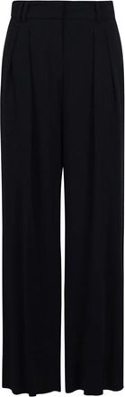 Max Mara Palanca Viscose Jersey Broek - Dames - Wijde Broeken - Zwart - L - Broeken