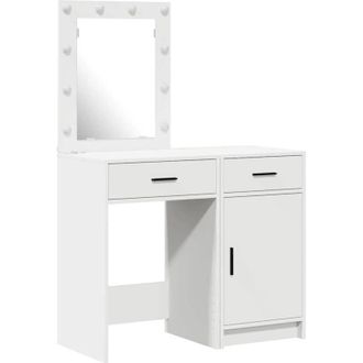 vidaXL Vidaxl - Mesa De Tocador Con Caj&oacute;n 2 Pcs Blanco 50 X 41 X 135 Cm