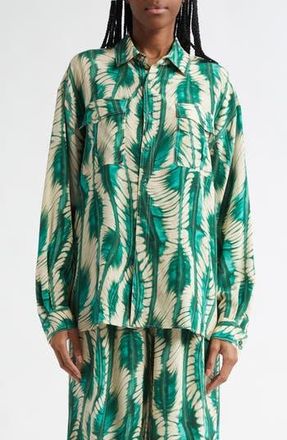 Ulla Johnson Soren Silk Button-Up Shirt in Acacia at Nordstrom Rack, Size 00