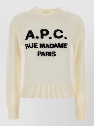A.P.C. wool alissa sweater crew neck raglan