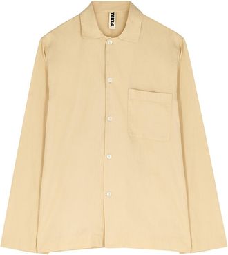 Tekla Unisex Poplin Pyjama Shirt - Beige - Xxs